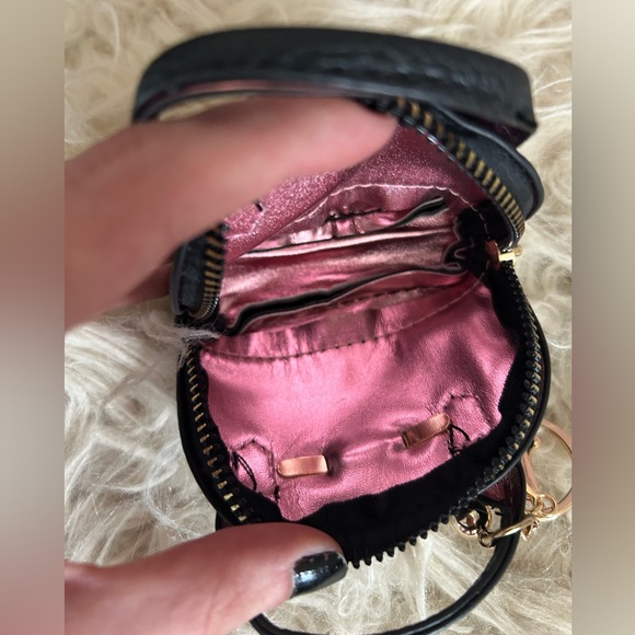 NEW Mini Purse Bag Charm Keychain Micro Pouch Bag Cles Compact Mini Wallet Black - Picture 9 of 11